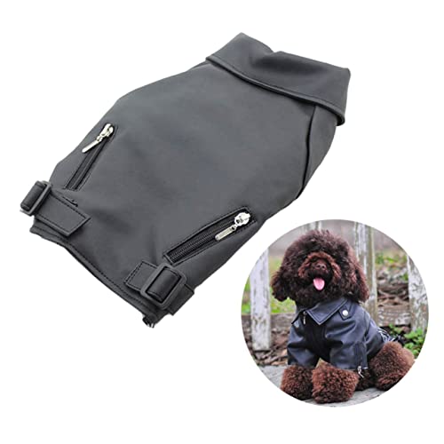HIAKDOFT Winddichte Hundejacke aus PU Warme Winterweste mit Reißverschluss Winddichter Hundemantel für Kleine Hunde Schwarz Xs wasserdichte Hundebekleidung für Kalte Jahreszeit HIAKDOFT Winddichte Hundejacke aus PU Warme Winterweste mit Reißverschluss Winddichter Hundemantel für Kleine Hunde Schwarz Xs wasserdichte Hundebekleidung für Kalte Jahreszeit von HIAKDOFT
