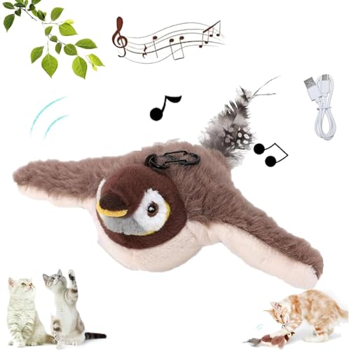 Katzenspielzeug Vogel Interaktives Katzenspielzeug Flatternder Vogel, für erwachsene Hauskatzen,Wiederaufladbar und waschbar,Tolles Vogelspielzeug für Katzen und Kätzchen zum Beißen und Treten (braun) Katzenspielzeug Vogel Interaktives Katzenspielzeug Flatternder Vogel, für erwachsene Hauskatzen,Wiederaufladbar und waschbar,Tolles Vogelspielzeug für Katzen und Kätzchen zum Beißen und Treten (braun) von HIAME
