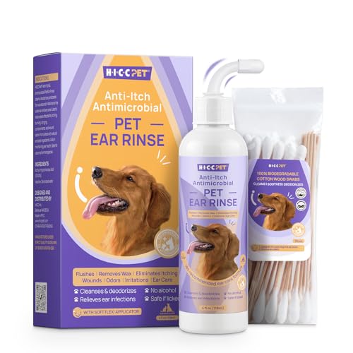 HICC PET Ohrenreiniger Hund, Haustier Ohrreiniger für Hunde & Katzen, Hund Ohrentropfen stoppen Ohren Entzündungen und Juckreiz, Hundeohrschmalz HICC PET Ohrenreiniger Hund, Haustier Ohrreiniger für Hunde & Katzen, Hund Ohrentropfen stoppen Ohren Entzündungen und Juckreiz, Hundeohrschmalz von HICC PET