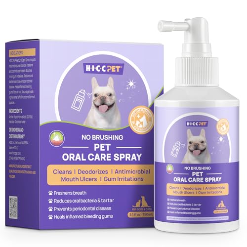 HICC PET Oral Care Spray für Hunde und Katzen, Kampf gegen schlechten Atem durch Plaque und Zahnfleisch Rötung, dentalspray für Hunde, Hund Gingivitis Behandlung, Hund Atem Erfrischer, 5,1 FL Oz HICC PET Oral Care Spray für Hunde und Katzen, Kampf gegen schlechten Atem durch Plaque und Zahnfleisch Rötung, dentalspray für Hunde, Hund Gingivitis Behandlung, Hund Atem Erfrischer, 5,1 FL Oz von HICC PET