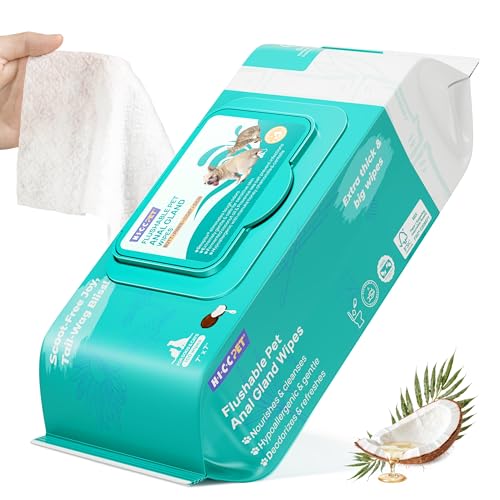 HICC PET Tücher für Hunde und Katzen, Reinigen Deodorierend und Beruhigend Allergie Infektionen Anal Drüse Haustiertücher mit Kokosöl und Hundepflegetücher für Hintern und Pfoten HICC PET Tücher für Hunde und Katzen, Reinigen Deodorierend und Beruhigend Allergie Infektionen Anal Drüse Haustiertücher mit Kokosöl und Hundepflegetücher für Hintern und Pfoten von HICC PET