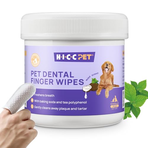 HICC PET Zahnreinigungstücher für Hunde oder Katzen (Mint) von HICC PET