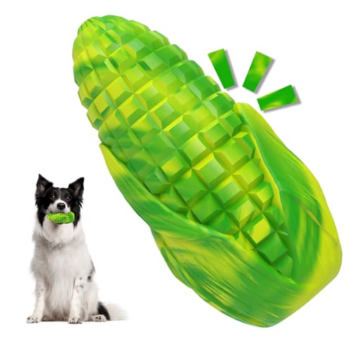 HICC PULE Unzerstörbares Hunde-Kauspielzeug für aggressive Kauer, robustes, langlebiges Quietschen, interaktives Hundespielzeug mit Milchgeschmack, Reinigung der Zähne, Hundespielzeug für kleine, von HICC PULE