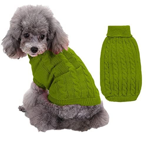 HIHELO Hundebekleidung für Winterhund, Chihuahua, Kätzchen, weich, bunt, für Haustiere, Katzen, Grün, 1 Stück, 2XL von HIHELO