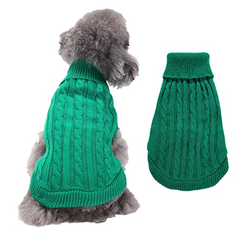 HIHELO Hundebekleidung für Winterhunde Chihuahua, Kätzchen, weich, bunt, für Haustiere, Katzen, Dunkelgrün, 1 Stück, 2XL von HIHELO