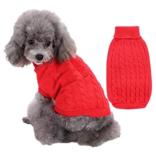HIHELO Hundebekleidung für Winterhunde Chihuahua, Kätzchen, weich, bunt, für Haustiere, Katzen, Rot, 1 Stück, 2XL von HIHELO