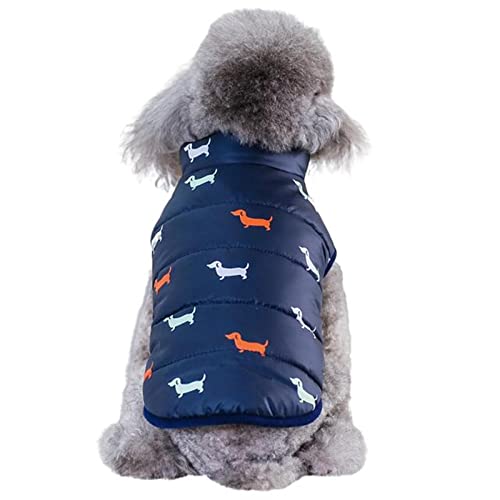 HIHELO Hundekleidung Haustier Hund Wintermantel kleine Hundekleidung warme Hundejacke Outfit Hundemantel Chihuahua Shih Tzu Kleidung für Hunde - Marineblau Hund, L von HIHELO