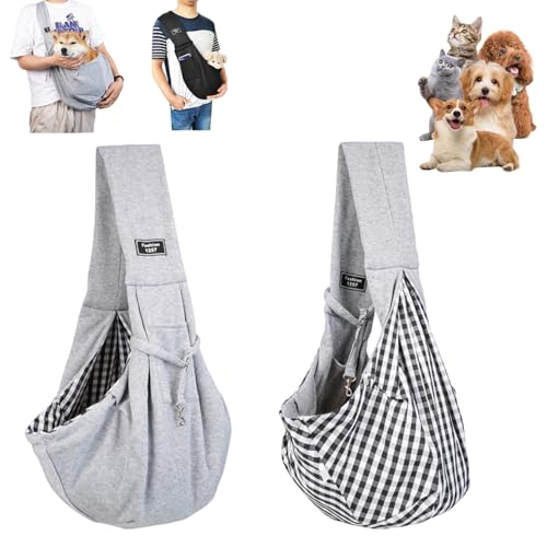Hundetragetasche,Hunderucksack Bis 10kg,Tragbare Hunde Verstellbar Tragetasche,Hunde Taschen Für Kleine Haustier,Für Spaziergang Aktivitäten Im Ausflüge und Freien (Grau) von HIKENRI