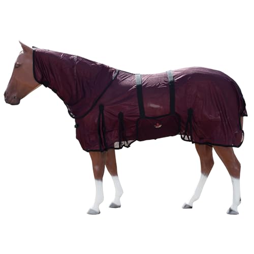 HILASON Fliegendecke für Pferde, Sommer, Frühling, UV-Schutz, Netz, Käfer, Moskito, Fliegendecke für Pferde | Moskito Horse Fliegenblatt von HILASON