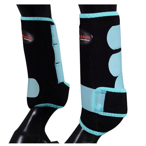 HILASON Small Horse Vorderbein Ultimate Sportstiefel Paar türkis von HILASON