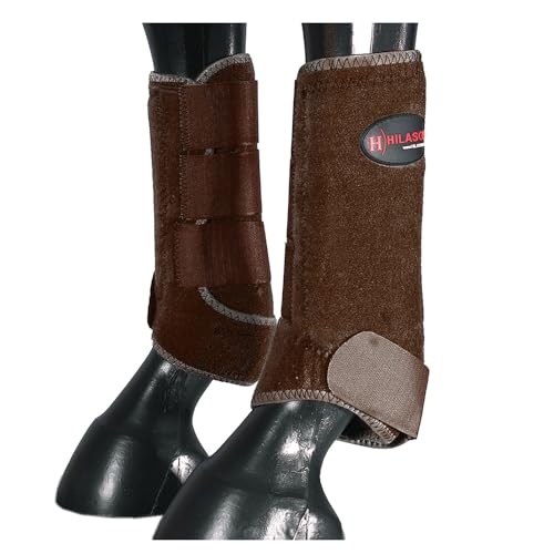 HILASON Sportstiefel für Pferde, vorne und hinten, Größe L, M, S, 2 Stück, 4 Stück, Pferdebeinstiefel, Springstiefel, Pferdesportstiefel HILASON Sportstiefel für Pferde, vorne und hinten, Größe L, M, S, 2 Stück, 4 Stück, Pferdebeinstiefel, Springstiefel, Pferdesportstiefel von HILASON