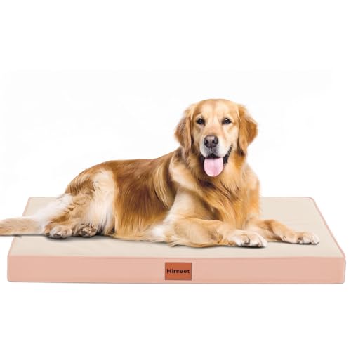 HIMEET Hundebett für den Außenbereich, wasserdicht, waschbar, mit rosa abnehmbarem Bezug und Kunststofffutter, 91,4 cm, für große Hunde, weiche, orthopädische Auskleidung für Hundekäfige HIMEET Hundebett für den Außenbereich, wasserdicht, waschbar, mit rosa abnehmbarem Bezug und Kunststofffutter, 91,4 cm, für große Hunde, weiche, orthopädische Auskleidung für Hundekäfige von HIMEET