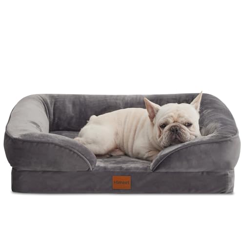 HIMEET Hundesofa-Eierablage, Schwamm-Flanell-Oberfläche, einfarbig, Grau, Größe M HIMEET Hundesofa-Eierablage, Schwamm-Flanell-Oberfläche, einfarbig, Grau, Größe M von HIMEET