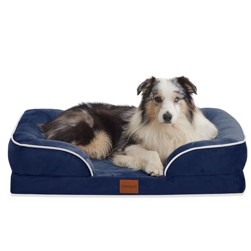HIMEET Hundesofa-Eierablage, Schwamm-Flanell-Oberfläche, einfarbig, Marineblau, Größe L HIMEET Hundesofa-Eierablage, Schwamm-Flanell-Oberfläche, einfarbig, Marineblau, Größe L von HIMEET