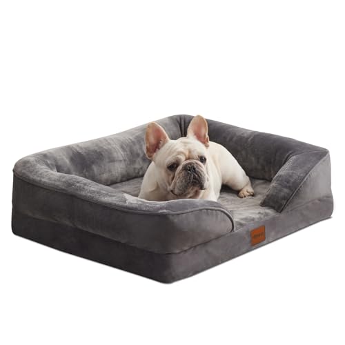 HIMEET Waschbares Hundebett mit abnehmbarem waschbarem Bezug, Haustierbett für Französische Bulldogge, mittelgroßes Hundebett, Hundebett für Hunde bis zu 15,9 kg HIMEET Waschbares Hundebett mit abnehmbarem waschbarem Bezug, Haustierbett für Französische Bulldogge, mittelgroßes Hundebett, Hundebett für Hunde bis zu 15,9 kg von HIMEET