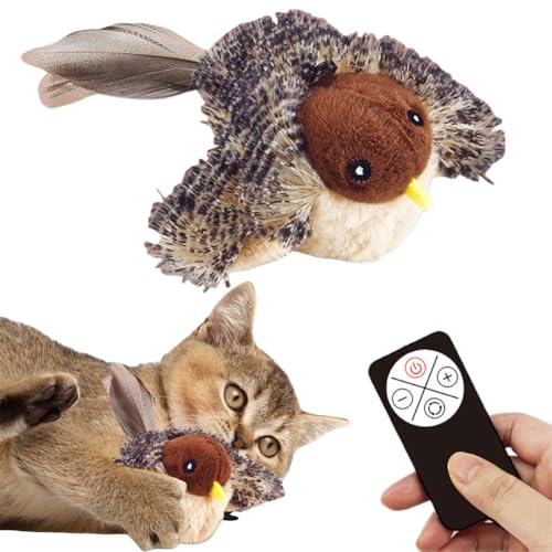 HIMS Katzenspielzeug Vogel, Interaktives Katzenspielzeug mit Fernsteuerung, Flappy Bird Spielzeug mit Katzenminze, Vogel Verfolgungsjagd Katzenspielzeug für Hauskatzen zum Beißen, Spatzen HIMS Katzenspielzeug Vogel, Interaktives Katzenspielzeug mit Fernsteuerung, Flappy Bird Spielzeug mit Katzenminze, Vogel Verfolgungsjagd Katzenspielzeug für Hauskatzen zum Beißen, Spatzen von HIMS