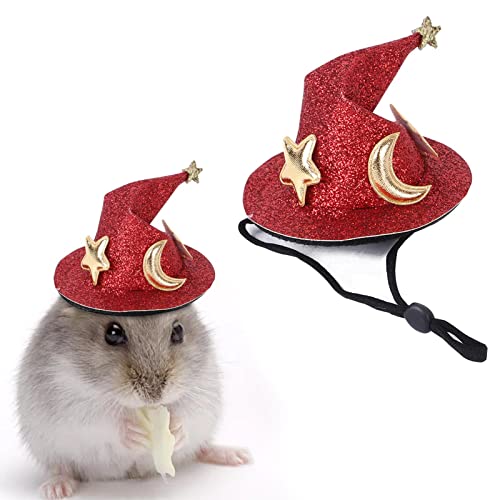 HINAA Hut für kleine Tiere, verstellbarer Riemen, Weihnachtsmützen für Chinchillas, Frettchen, Kaninchen, Urlaubsparty-Dekoration für Igel, Eichhörnchen, Vögel von HINAA