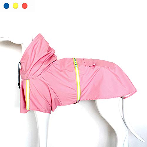 HINATAA Hund Regenmantel Verstellbar Haustier Wasser Proof Kleidung Leicht Atmungsaktiv Hooded reinwear Sicher Reflektierende Streifen von HINATAA