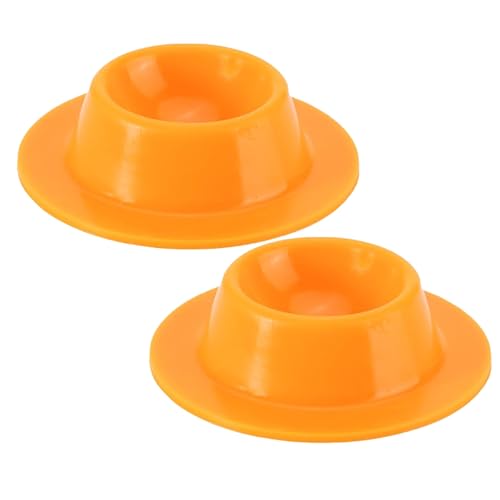 HINAYOSAN Set mit 2 kleinen Futtertellern für Haustiere mit rutschfester Unterseite, einfach zu bedienender Futter- und Wasserspender für Zuhause, Terrarien von HINAYOSAN
