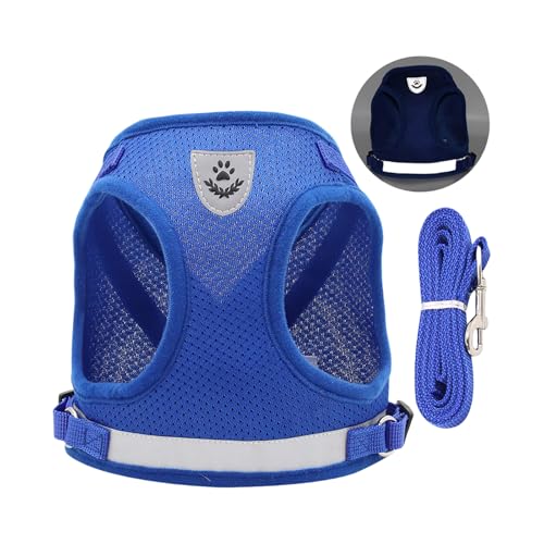 Reflektierendes Hundegeschirr, atmungsaktives Netz, Weste mit Seil für kleine Hunde, sicheres Design, Haustier-Outdoor-Ausrüstung, reisefreundliche Haustierweste von HINAYOSAN