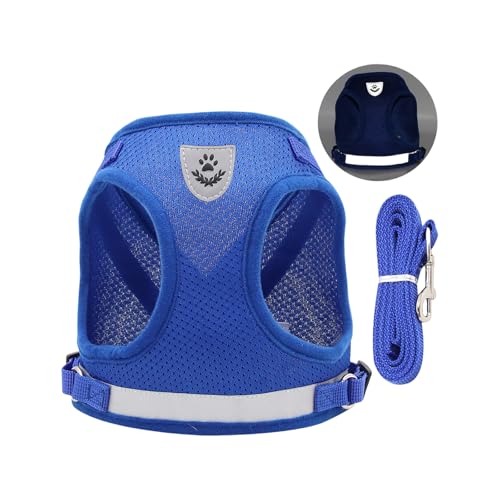 Reflektierendes Hundegeschirr, atmungsaktives Netz, Weste mit Seil für kleine Hunde, sicheres Design, Haustier-Outdoor-Ausrüstung, reisefreundliche Haustierweste von HINAYOSAN