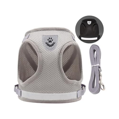 Reflektierendes Hundegeschirr, atmungsaktives Netz, Weste mit Seil für kleine Hunde, sicheres Design, Haustier-Outdoor-Ausrüstung, reisefreundliche Haustierweste von HINAYOSAN