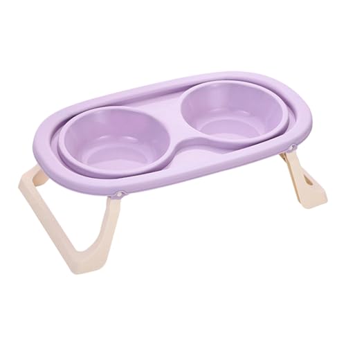 Stabiler, erhöhter Futternapfständer mit doppeltem Napf, spritzwassergeschütztes Design, für die meisten Rassen, Pastellfarben, spülmaschinenfest, Edelstahl Stabiler, erhöhter Futternapfständer mit doppeltem Napf, spritzwassergeschütztes Design, für die meisten Rassen, Pastellfarben, spülmaschinenfest, Edelstahl von HINAYOSAN