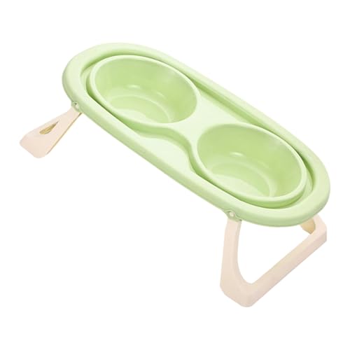 Stabiler, erhöhter Futternapfständer mit doppeltem Napf, spritzwassergeschütztes Design, für die meisten Rassen, Pastellfarben, spülmaschinenfest, Edelstahl Stabiler, erhöhter Futternapfständer mit doppeltem Napf, spritzwassergeschütztes Design, für die meisten Rassen, Pastellfarben, spülmaschinenfest, Edelstahl von HINAYOSAN