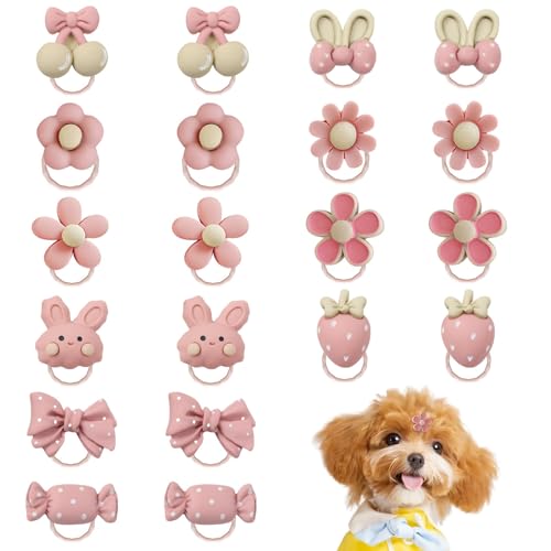 20 Stück süße rosa Gummibänder für Hunde, Haarschleifen für Hunde, Haarschleifen für kleine Hunde und Mädchen, Accessoires für Hunde, Haarband-Dekorationen für Welpen, Hundeschleifen mit Gummibändern 20 Stück süße rosa Gummibänder für Hunde, Haarschleifen für Hunde, Haarschleifen für kleine Hunde und Mädchen, Accessoires für Hunde, Haarband-Dekorationen für Welpen, Hundeschleifen mit Gummibändern von HINGTAI