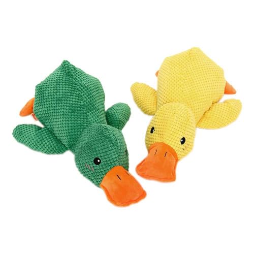 HINNVCL 2024 Upgraded Quack-Quack Duck Hundespielzeug, langlebig, beruhigende Ente Hund, Quietschspielzeug, weiches Plüsch, gelbe gefüllte Ente, Kauspielzeug für Hunde, Indoor-Welpen HINNVCL 2024 Upgraded Quack-Quack Duck Hundespielzeug, langlebig, beruhigende Ente Hund, Quietschspielzeug, weiches Plüsch, gelbe gefüllte Ente, Kauspielzeug für Hunde, Indoor-Welpen von HINNVCL