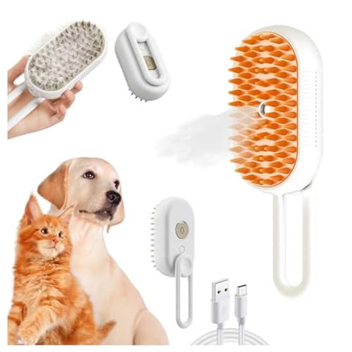 HINNVCL 3 in 1 Kamm für Katzen, Kamm für Hunde Katze Dampfbürste, Wasserbürste für Katzen, Elektrische Katzenpflege Massagebürste mit Dampf & Wasserspray HINNVCL 3 in 1 Kamm für Katzen, Kamm für Hunde Katze Dampfbürste, Wasserbürste für Katzen, Elektrische Katzenpflege Massagebürste mit Dampf & Wasserspray von HINNVCL