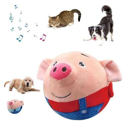 HINNVCL Aktives bewegliches Haustier-Plüschtier, interaktives Hundespielzeug, sprechender beweglicher Hundeball, Spielzeug, waschbar, Cartoon-Schwein, Plüsch-Sound, elektronischer Herding-Ball für HINNVCL Aktives bewegliches Haustier-Plüschtier, interaktives Hundespielzeug, sprechender beweglicher Hundeball, Spielzeug, waschbar, Cartoon-Schwein, Plüsch-Sound, elektronischer Herding-Ball für von HINNVCL