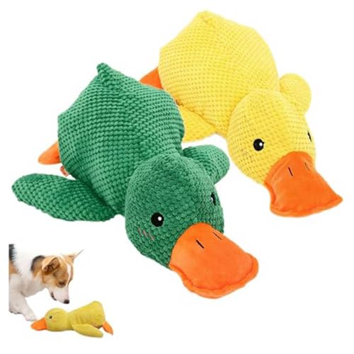 HINNVCL Quack-Quack Duck Hundespielzeug, 2024, langlebig, beruhigende Ente, gelbe gefüllte Ente, Kauspielzeug für Hunde, Indoor-Welpen HINNVCL Quack-Quack Duck Hundespielzeug, 2024, langlebig, beruhigende Ente, gelbe gefüllte Ente, Kauspielzeug für Hunde, Indoor-Welpen von HINNVCL