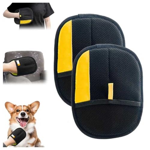 HINNVCL Tierhaarentfernungshandschuh für Katzen und Hunde, effiziente Fellpflege-Handschuhe für Tierhaare, Katzenpflege-Handschuhe zur Haarentfernung, wiederverwendbarer Katzen- und Hundehaarentferner HINNVCL Tierhaarentfernungshandschuh für Katzen und Hunde, effiziente Fellpflege-Handschuhe für Tierhaare, Katzenpflege-Handschuhe zur Haarentfernung, wiederverwendbarer Katzen- und Hundehaarentferner von HINNVCL
