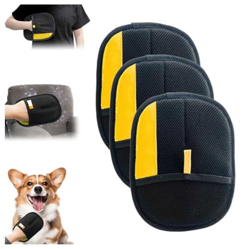 HINNVCL Tierhaarentfernungshandschuh für Katzen und Hunde, effiziente Fellpflege-Handschuhe für Tierhaare, Katzenpflege-Handschuhe zur Haarentfernung, wiederverwendbarer Katzen- und Hundehaarentferner HINNVCL Tierhaarentfernungshandschuh für Katzen und Hunde, effiziente Fellpflege-Handschuhe für Tierhaare, Katzenpflege-Handschuhe zur Haarentfernung, wiederverwendbarer Katzen- und Hundehaarentferner von HINNVCL