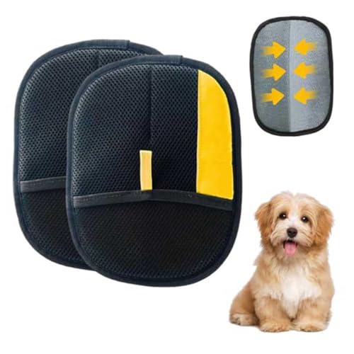 HINNVCL Tierhaarentfernungshandschuh für Katzen & Hunde, neues Upgrade, effiziente Fellpflege-Handschuhe für Tierhaare, Katzenpflege-Handschuhe zur Haarentfernung, wiederverwendbarer HINNVCL Tierhaarentfernungshandschuh für Katzen & Hunde, neues Upgrade, effiziente Fellpflege-Handschuhe für Tierhaare, Katzenpflege-Handschuhe zur Haarentfernung, wiederverwendbarer von HINNVCL