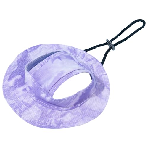 Bequemer Sonnenhut mit breiter Krempe, für Haustier-Kopfbedeckungen, Outdoor-Aktivitäten, bei heißem Wetter, atmungsaktiv, atmungsaktiv, für Katzen von HIOPOIUYT