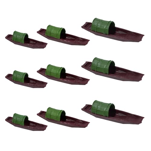 HIOPOIUYT Künstliche Kanus, Boote, schwimmende Aquarien, Dekorationen für Aquarien, Terrarien, Garnelen, Boote, Ornamente, Aquarium-Ornamente von HIOPOIUYT