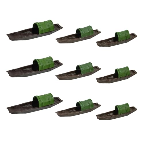 HIOPOIUYT Künstliche Kanus, Boote, schwimmende Aquarien, Dekorationen für Aquarien, Terrarien, Garnelen, Boote, Ornamente, Aquarium-Ornamente von HIOPOIUYT