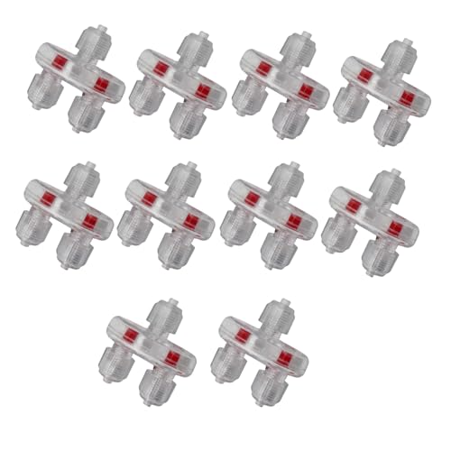 HIOPOIUYT Packung Mit 10 Scheckventilen Für Aquariumluftpumpen 3/16 Zoll Schlauch Unidirektionale Luftströme Verhindern Rückenluft Accessoires Rotluftprüfventile Für Aquarien von HIOPOIUYT