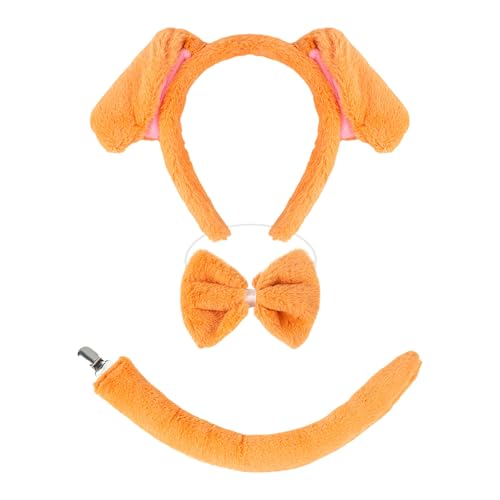 Hunde Rollenspiel Kostüm Set Mit Stirnband Schwanz Bowtie Nasenrock Halloween Hunde Outfit Accessoire Für Kinder von HIOPOIUYT