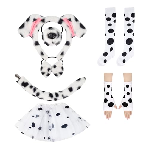 Hunde Rollenspiel Kostüm Set Mit Stirnband Schwanz Bowtie Nasenrock Halloween Hunde Outfit Accessoire Für Kinder von HIOPOIUYT