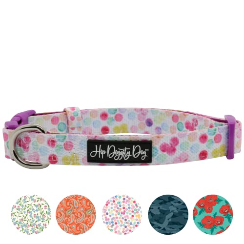 Hip Diggity Dog - Gepolstertes Komfort-Hundehalsband für kleine und große Haustiere - Luxus für Mädchen und Jungen Hunde (Konfetti, L) von HIP DIGGITY DOG