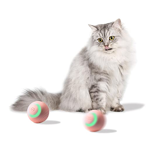 HIPIPET 2022 Intelligenter interaktiver Katzenspielzeugball, das neue Kätzchenspielzeug mit Atemlicht, Typ-C-Aufladung. (Rosa) von HIPIPET