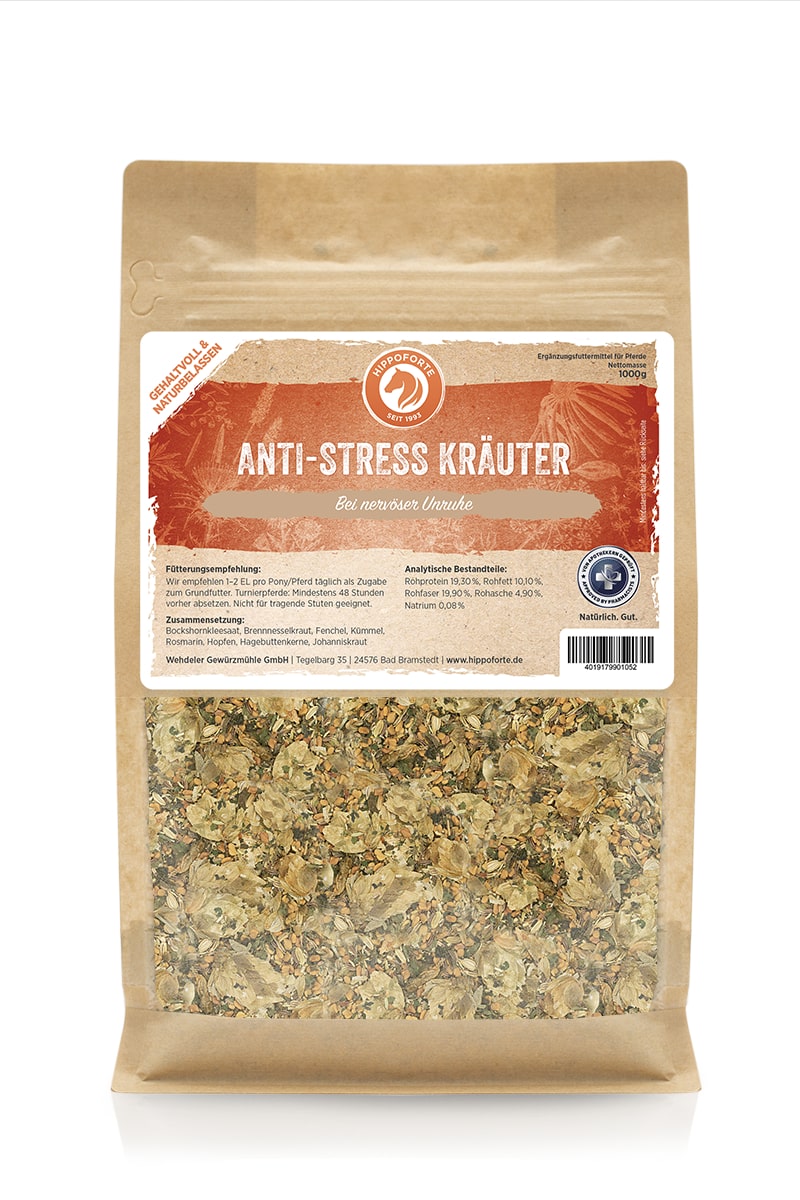 Hippoforte Anti-Stress Kräuter 1 kg Kräutermischung für mehr Gelassenheit Hippoforte Anti-Stress Kräuter 1 kg Kräutermischung für mehr Gelassenheit von HIPPOFORTE