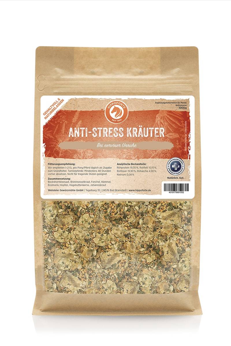 Hippoforte Anti-Stress Kräuter 1 kg Kräutermischung für mehr Gelassenheit Hippoforte Anti-Stress Kräuter 1 kg Kräutermischung für mehr Gelassenheit von HIPPOFORTE