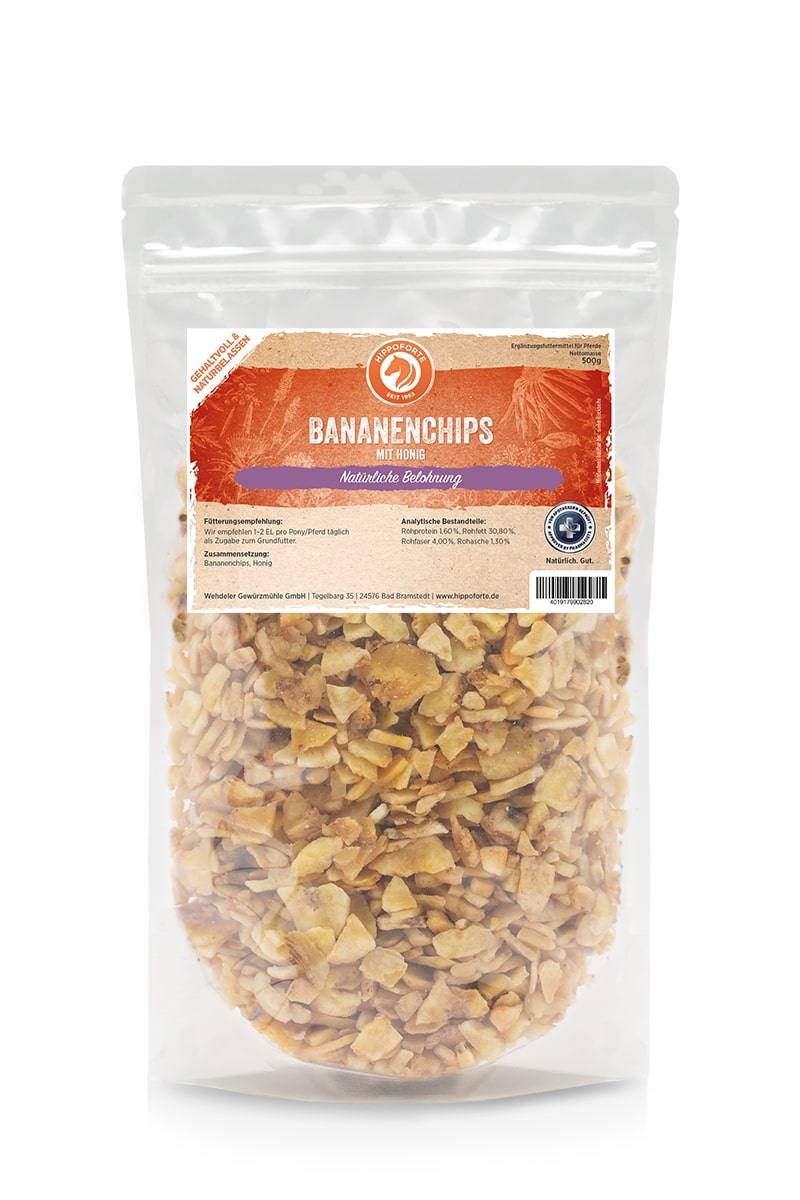 Hippoforte Bananenchips mit Honig 0,5 kg Fruchtiger Snack mit Honig Hippoforte Bananenchips mit Honig 0,5 kg Fruchtiger Snack mit Honig von HIPPOFORTE