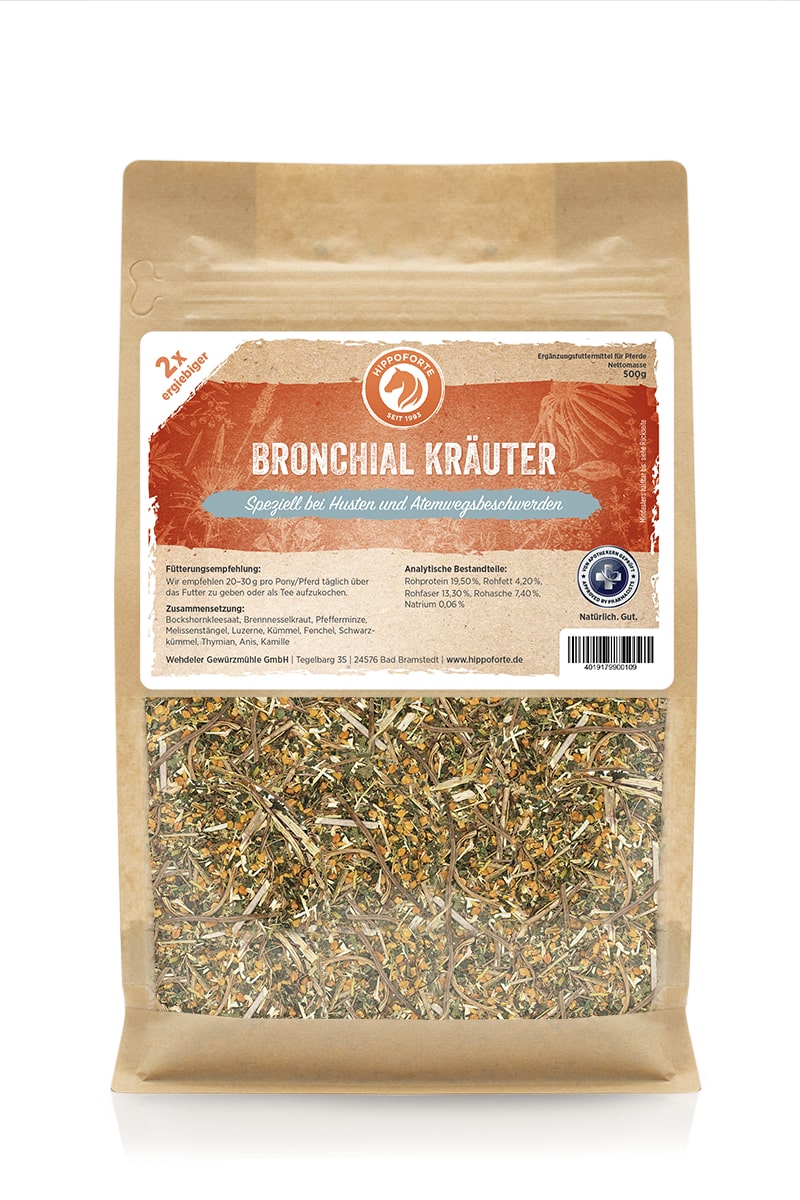 Hippoforte Bronchial Kräuter 0,5 kg Unterstüzt die Atemwege Hippoforte Bronchial Kräuter 0,5 kg Unterstüzt die Atemwege von HIPPOFORTE