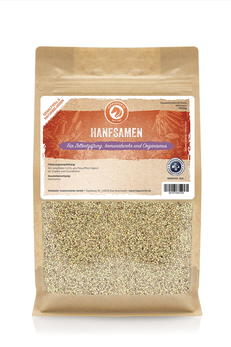 Hippoforte Hanfsamen 1kg Ganze Hanfsamen als Nährstoffquelle Hippoforte Hanfsamen 1kg Ganze Hanfsamen als Nährstoffquelle von HIPPOFORTE