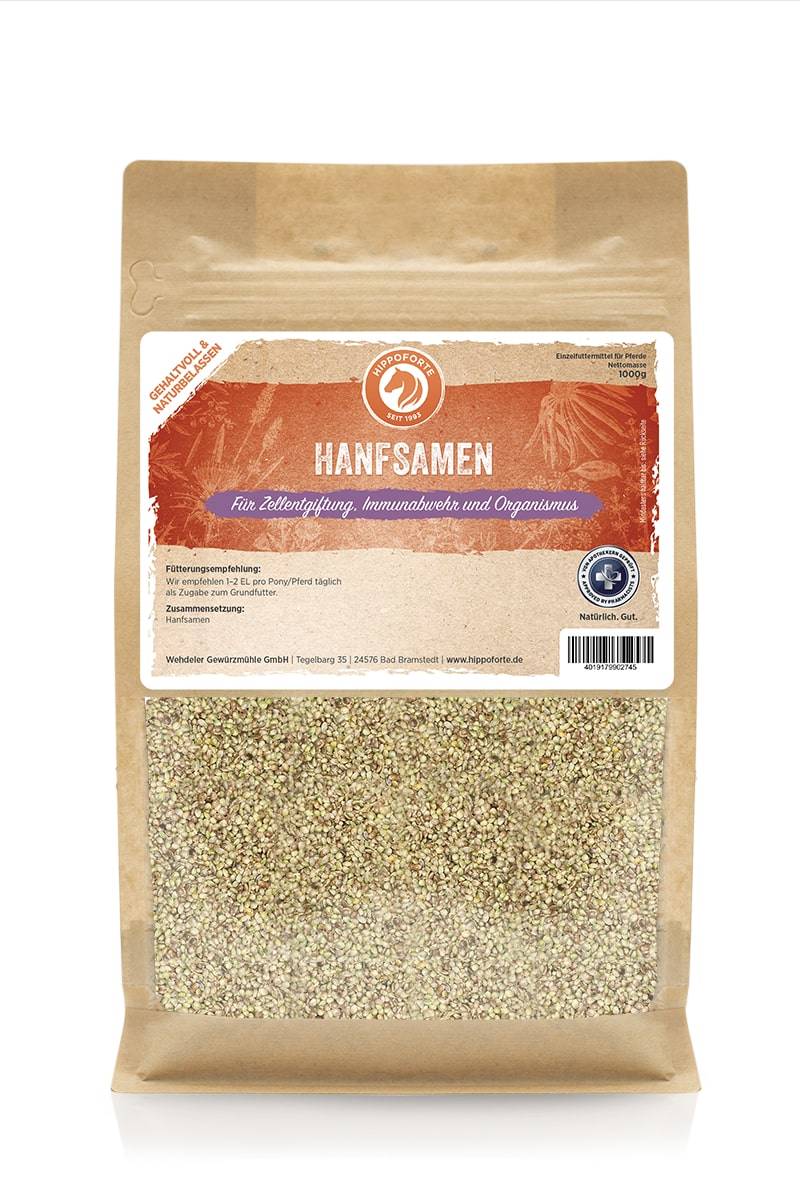 Hippoforte Hanfsamen 1kg Ganze Hanfsamen als Nährstoffquelle Hippoforte Hanfsamen 1kg Ganze Hanfsamen als Nährstoffquelle von HIPPOFORTE
